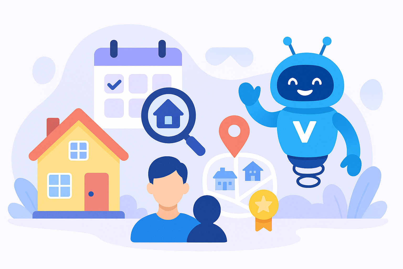 Real Estate Chatbot Illustration